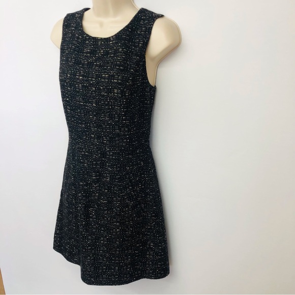 Banana Republic Black Boucle Tweed Fit & Flare Jumper - Picture 2 of 16